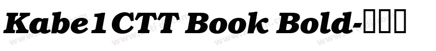 Kabe1CTT Book Bold字体转换